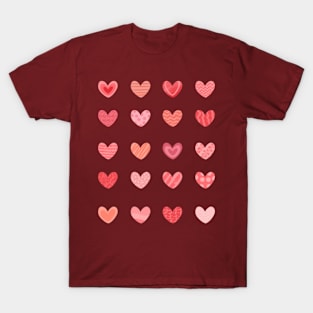 Valentine’s Day pink hearts T-Shirt